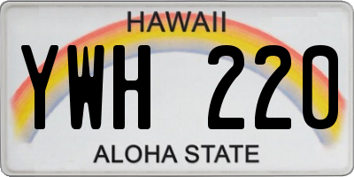 HI license plate YWH220