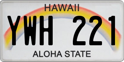 HI license plate YWH221