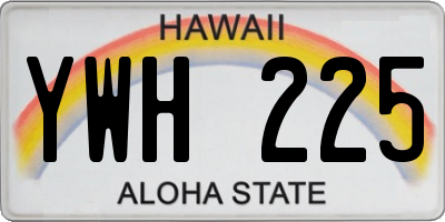 HI license plate YWH225