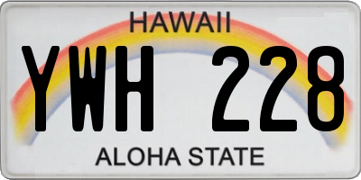 HI license plate YWH228