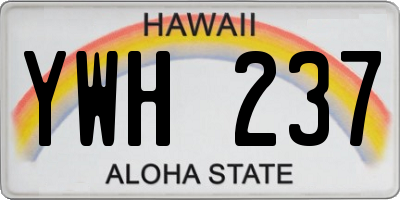 HI license plate YWH237