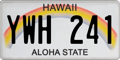 HI license plate YWH241