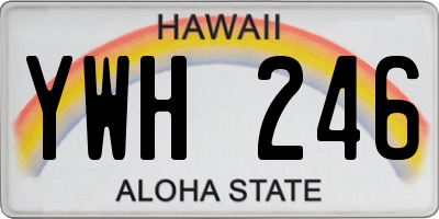 HI license plate YWH246