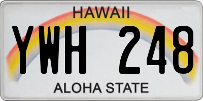 HI license plate YWH248