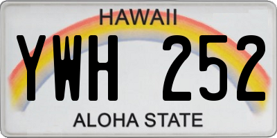 HI license plate YWH252