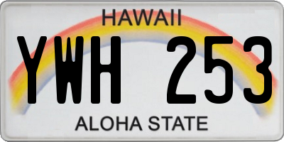 HI license plate YWH253