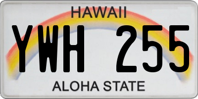HI license plate YWH255
