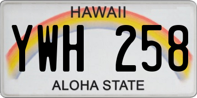 HI license plate YWH258