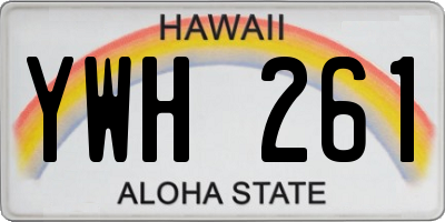 HI license plate YWH261