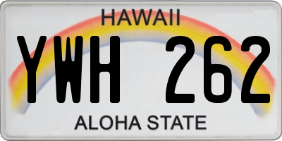 HI license plate YWH262