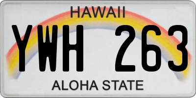 HI license plate YWH263