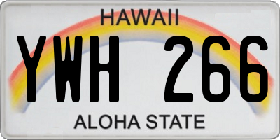 HI license plate YWH266