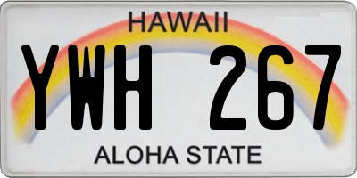 HI license plate YWH267
