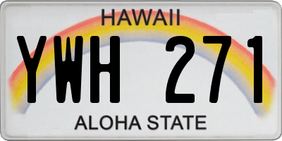 HI license plate YWH271