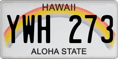 HI license plate YWH273