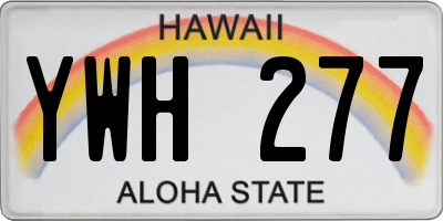 HI license plate YWH277