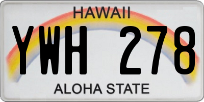 HI license plate YWH278