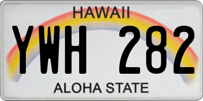 HI license plate YWH282