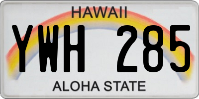 HI license plate YWH285