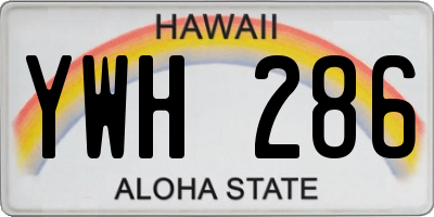 HI license plate YWH286
