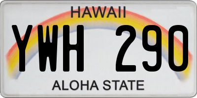 HI license plate YWH290