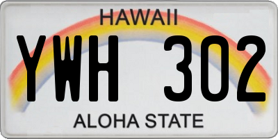 HI license plate YWH302