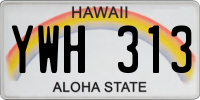 HI license plate YWH313
