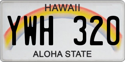 HI license plate YWH320