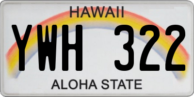 HI license plate YWH322