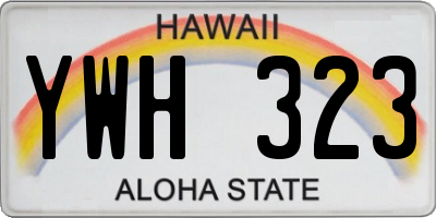 HI license plate YWH323