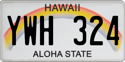 HI license plate YWH324