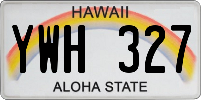 HI license plate YWH327