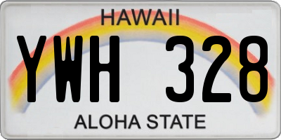 HI license plate YWH328