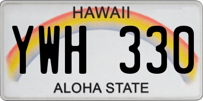 HI license plate YWH330