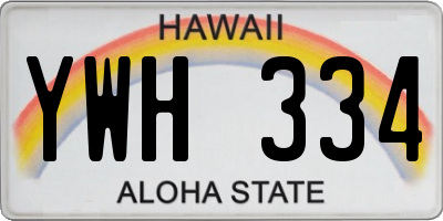 HI license plate YWH334