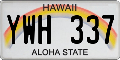 HI license plate YWH337