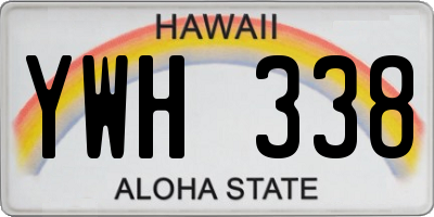 HI license plate YWH338