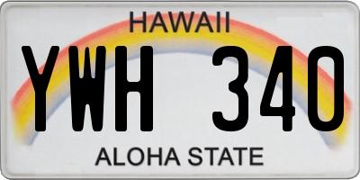 HI license plate YWH340