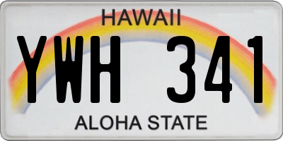 HI license plate YWH341