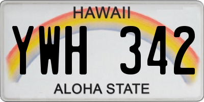 HI license plate YWH342