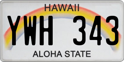 HI license plate YWH343