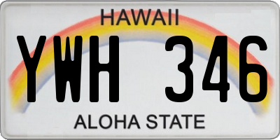 HI license plate YWH346