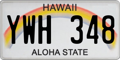 HI license plate YWH348