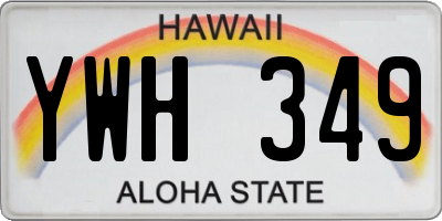 HI license plate YWH349