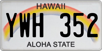 HI license plate YWH352