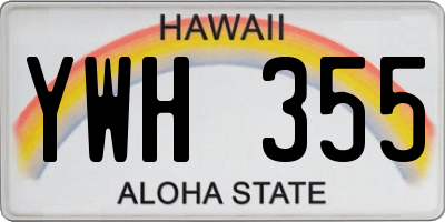 HI license plate YWH355