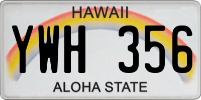 HI license plate YWH356