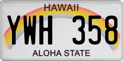 HI license plate YWH358