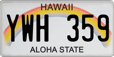 HI license plate YWH359