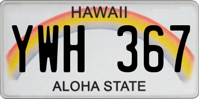 HI license plate YWH367